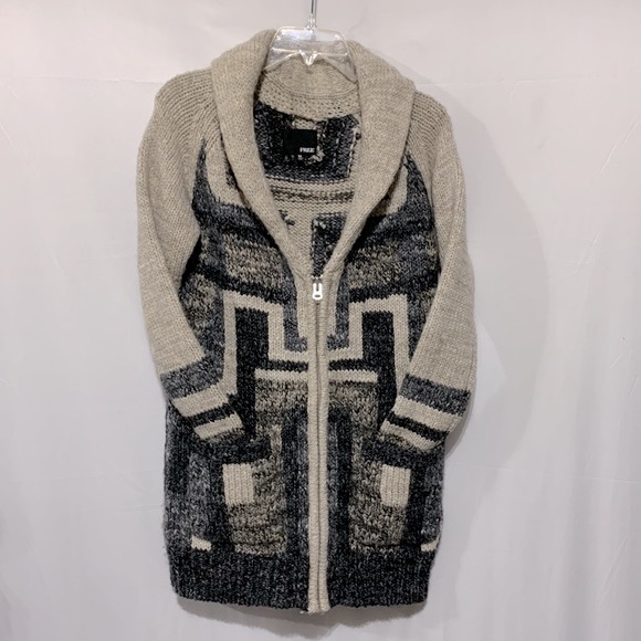 WILFRED Free full zip cardigan sweater jacket chunky wool generously sized XS - Picture 8 of 8